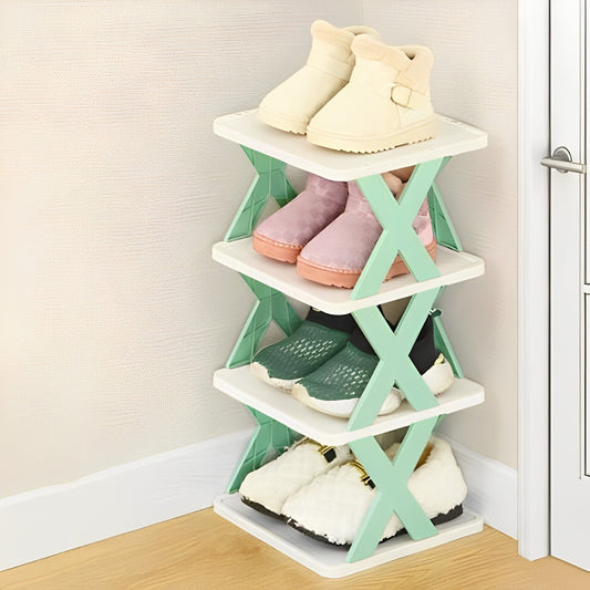 Plastic Folding Shoe Organiser 4-Layer