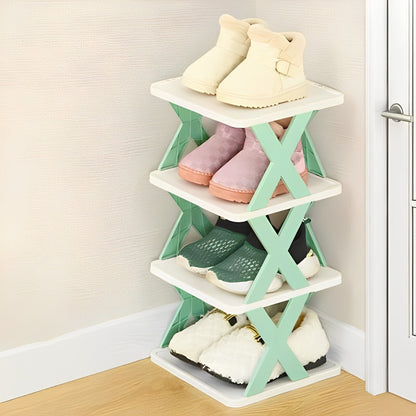 Plastic Folding Shoe Organiser 4-Layer